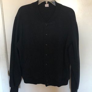 Men’s American Apparel Fleece Bomber Jacket Black